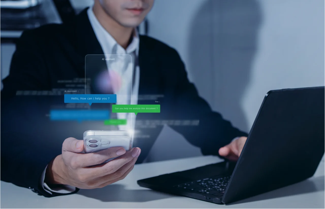 AI Voice Receptionist: The 24/7 Front Desk Feature list for an AI Voice Receptionist showing: 24/7 call answering, automated booking, natural-sounding voice, business-specific training, smart summaries, and 365-day availability.